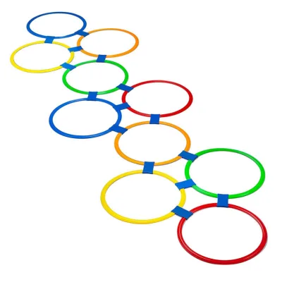 Children's Sport Training Agility Rings Set Quick Loops Agile Circles Hopscotch Jump Ring for Soccer and Fitness Training