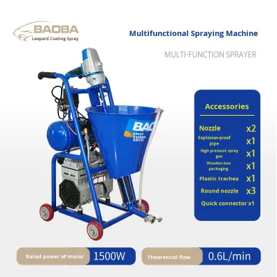 Leopard Waterproof Spray Machine Multi-Functional JS Polyurethane Putty Cold Primer Coating Cement Model P1 Made Mainland China