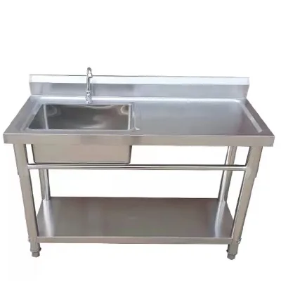 Hotel Restaurant Kitchen Sink Equipment Commercial Stainless Steel Sink Single Bowl Kitchen Sink