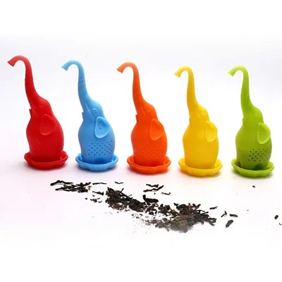 Eco-Friendly Silicone Tea Infuser Strainer Elephant Tea Steeper Strainers Gifts for Tea