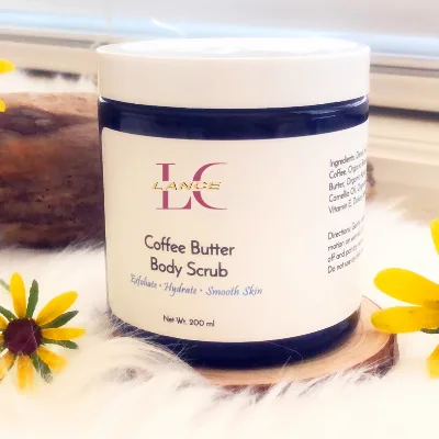 OEM Natural Organic Hydrate & Exfoliate Arabica Coffee Butter Body Scrub