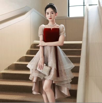 2023 New Bride Wedding Cocktail Dress Engagement Evening Dress Temperament Elegant Banquet Dress