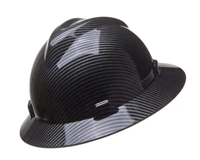 Full Brim V-Shape HDPE Safety Helmet with 6 Suspension Points for Construction Workers