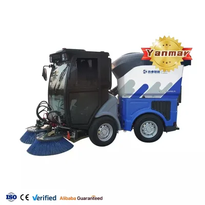Multi-functional Road Sweeper Move Freely Between Obstacles Flexible and Efficient Suction Hose Washing Water Pump Panoramic