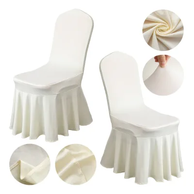 Promotion Colored 100% Polyester Banquet Chair Cover for Wedding Party