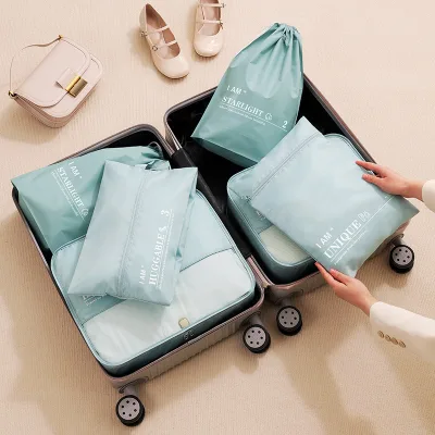 Six-piece Clothing Storage Bag With Dry and Wet Compartments Luggage Storage Set