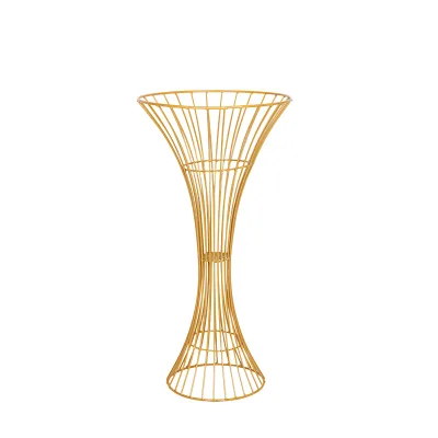 Gold Metal Road Lead Wedding Centerpiece Decoration Metal Flower Stand for Wedding Stage Decoration Flower Stands