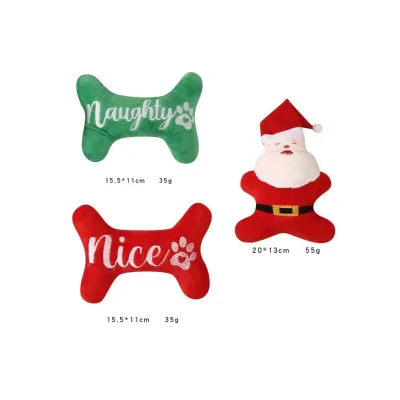 Pet Supplies Custom High Quality Pet Supplies Christmas Series Cute Plush Knotty Dog Chewing Teething Toys