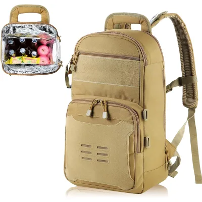 Tactical Backpack Cooler Lunch Backpack for Men Adults Work with Handle,Soft Cooler Lunch Bag Insulated Waterproof Leak Proof