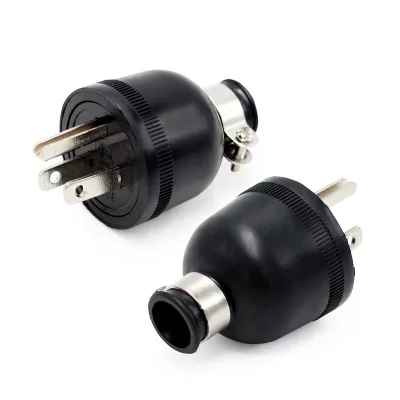 NEMA 5-15P 3-Prong 2-Pole 3-Wire Replacement Electrical Plug with 125V Rated Voltage and 15A Rated Current"