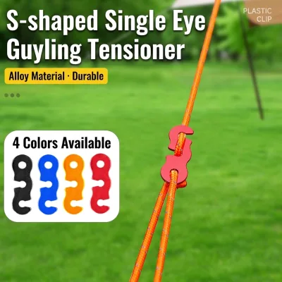 Heavy Duty Industrial Grade Aluminum Alloy S-Shape Tent Wind Rope Buckle 3-Hole Wire Rope Camping Tensioner Fastener
