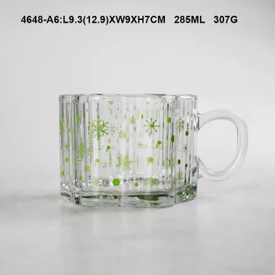 Wholesale 200ml High-value Creative Handle Cloud Glass Cup Wedding Office Coffee Juice Glass Cup