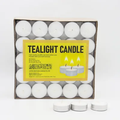 OEM ODM Private Label Tealight Candle Factory Direct Smokeless Cotton Wick Paraffin Wax Tea Candle Bulk Supply Custom Packaging