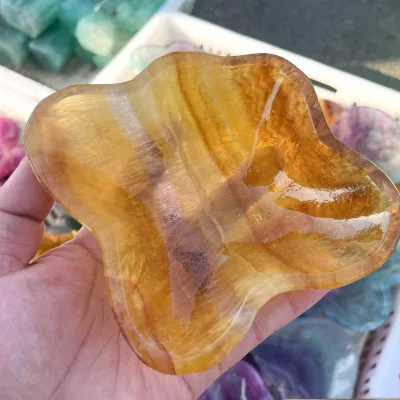 Green Fluorite Carving Larged Crystal Bowls Bowl Fluorite Crystal Fluorite Bowl