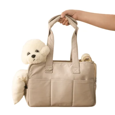 Pet Carrier Cat Bag Outdoor Portable Warm Breathable Small Dog Tote Lightweight Cotton Carrier Crossbody Bag Airline Approved