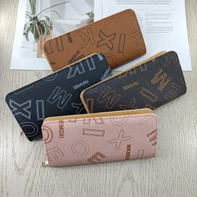 2026 New Women's Long High-End Light Luxury Printed Multi Card Wallet Simple Design Large Capacity Original Design Classical
