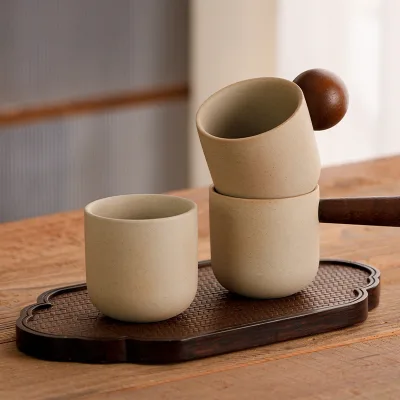 Japanese-style Handmade Ceramic Coffee & Tea Cup Stoneware 150ml Unique Household Cup with Minimalist Design
