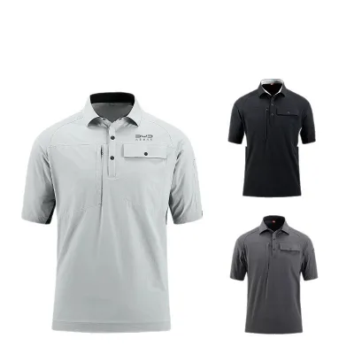 OEM Short Sleeve Polo Scrubs Suit Set Men Medical Nursing Hospital Scrubs Uniforms Sets for Men