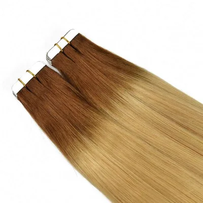 100% Human Tape Hair Extensions Remy Bone Straight Tape in Hair Extensions