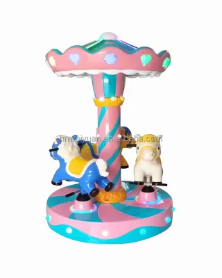 Candy Theme Small Carousel Ride for Kids Play Center