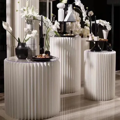 Paper Roman Column Folding Cylinder Wedding Foldable Pillar Decoration Shopping Mall Window Layout