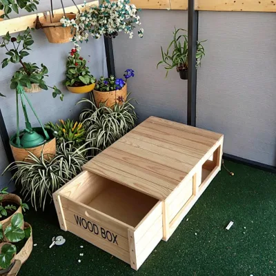 Large-Capacity Wooden Storage Box New Style Push-Pull Primary Color Bamboo Boxes Product Type