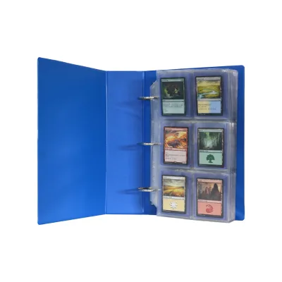PVC 30-Page Toploader Binder,3 Ring Letter D Storage Mechanic Card Holder for Business Card Collection