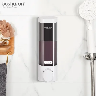 Custom Wall Mounted Abs Plastic White Liquid Manual 300ml*1 Bottle Suppliers Personalized Factory Price Single Soap Dispenser