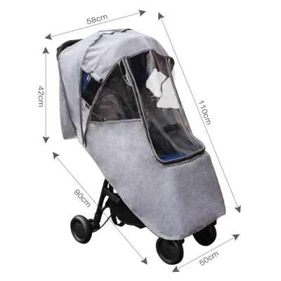 Good Quality Colorful Windproof Plastic Baby Stroller Rain Cover