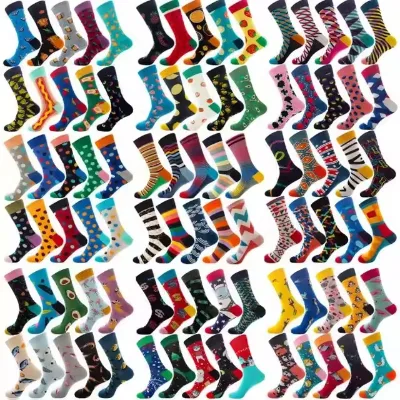 Autumn Fashion Women's Cross-Border Hot-Selling Custom Pattern Cotton Tube Socks One Size Crew Fun Colorful Personalized Body