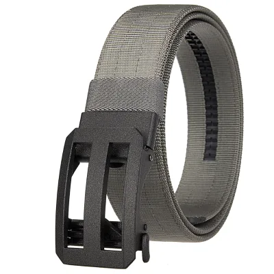 Quick Adjust No-Hole Tactical Belt for Men Automatic Buckle Military-Grade Nylon Strap Trim-to-Fit Design