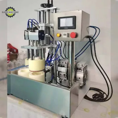 Semi Automatic Tabletop Glass Bottle Small Plastic Screw Vacuum Capping Machine
