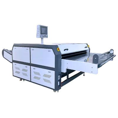 Whole Roll HUWEI Textile Bonding Machine Automatic Imported Silicone Pressure Rollers Upper/Lower Belts Independent Temperature