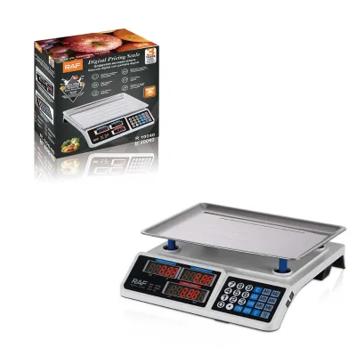 RAF Price Computing Scale Digital Counting Scale with Stainless Steel Platform LCD Display