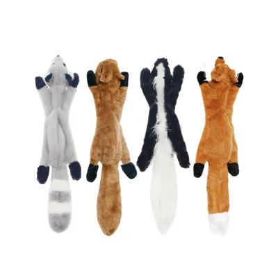 Custom Logo Manufacturer Wholesale High Quality Super Durable Tough No Stuffing Squeaky Plush Pet Dog Toys for Dogs Chewing
