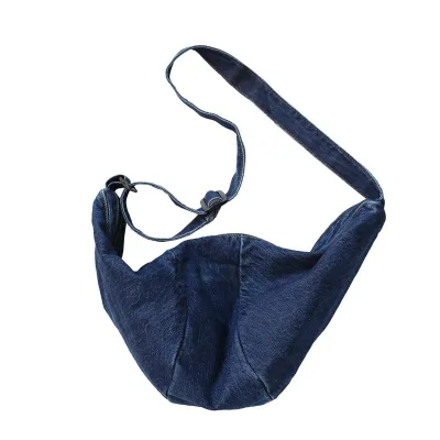 Denim Crossbody Casual Shoulder Bag Fabric Dumpling Retro Chest Bag