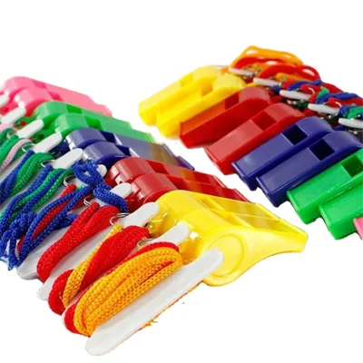 Plastic Material Whistle Lanyard for Coaches Referees Training Outdoor Camping Dog Whistle Emergency Survival Sporting Goods