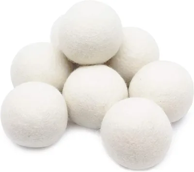 6 Pack Nature Organic Wool Dryer Balls for Laundry Wool Ball Making Machine