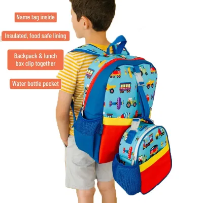 Backpack Lunch Bag School Bag and Lunch Bag Set Lunch Kit
