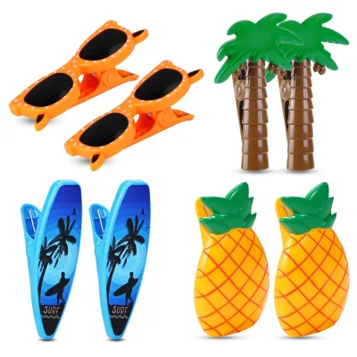 Manufacturer Sunglasses Beach Towel Holders Colorful Towel Clips for Chairs Cruise Patio Beach Pool