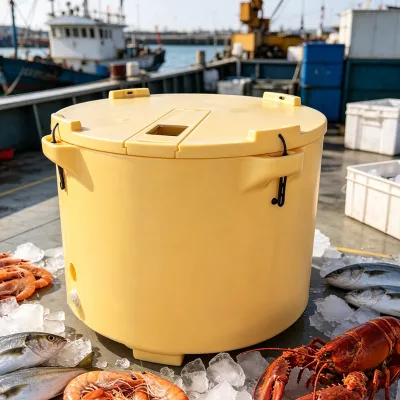 660L Thermal Rotomolded Insulated Food Grade LLDPE Fish Container Seafood Storage Box for Fishing & Aquaculture