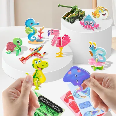 Educational 3D Cartoon Puzzle 3D Cartoon Puzzle for Kids Children Puzzle Toys