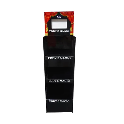 Wholesale Custom Eco-Friendly Corrugated Cardboard Display Stands Led Lamp Display Frame Paper Rack Display Shelves Led Shelf