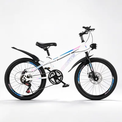MTBGO Factory Direct MTB School Commute 20 24 Inch Single Speed Durable Steel Frame Bike with Headlight