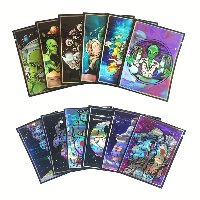 Wholesale Smell Proof Resealable Zipper Lay Flat Mylar Bag Holographic Custom Logo 3.5g Herbal Dry Flower Pouch Aluminum Foil