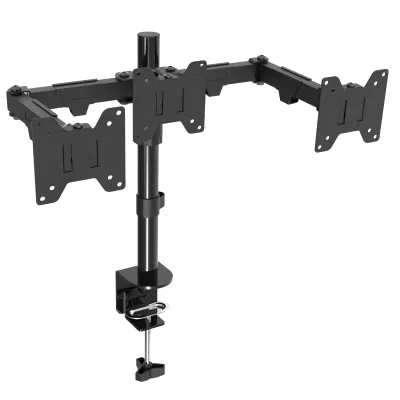 FocusMount VESA75x75 Vesa 100x100 Fit for 26 Inch Triple Screens Clamp and Grommet Monitor Mount Stand