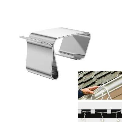 Holiday Lights Roof Hooks Gutter Spring Clips Hanging Outdoor String Light Hook