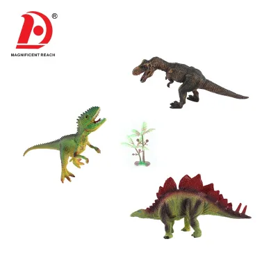 HUADA Boys Favorite Gift 3 pcs Cheap Price Soft PVC Plastic Simulated Dinosaur Toys Play Set
