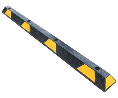 Factory Price Hot Sales Long Size Rubber Wheel Stopper With Glass Bead Reflective Film WS01