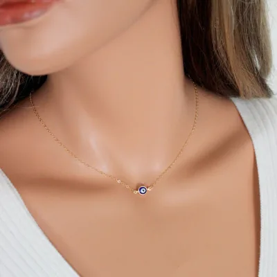 Fashion Blue Eye Necklace Evil Eye Pendant Necklace for Women